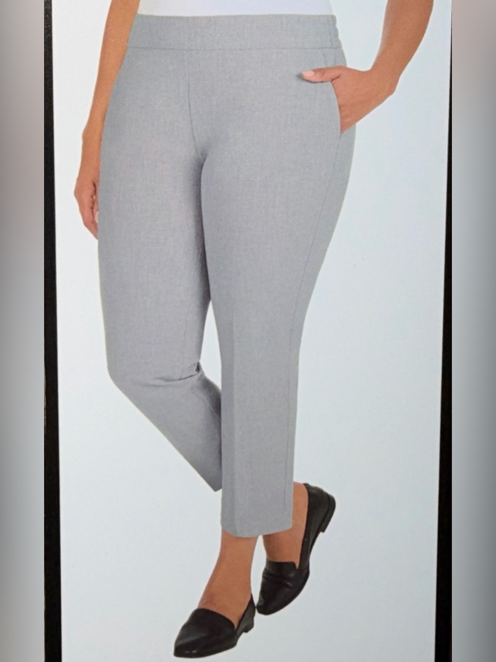 NWT Hilary Radley Women’s Pull-On Ankle Pants in Heather Gray